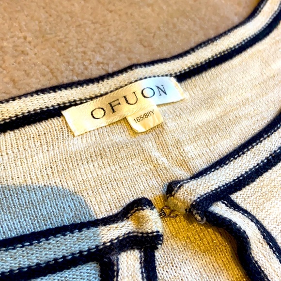 Black and cream sweater cardigan - Picture 3 of 4